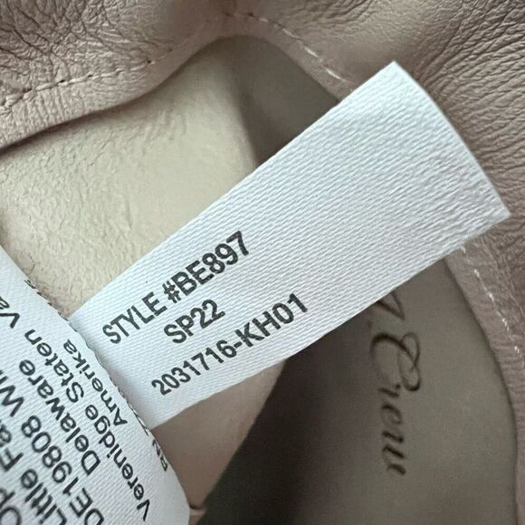 J.Crew Women's $118 London Drawstring Bag Leather Dusty Shell Beige Pink BE897 - Picture 9 of 10